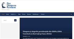 Desktop Screenshot of prodiasporaromana.org